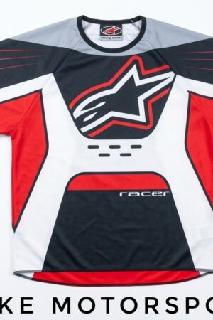 Maglia Motocross Enduro Bambino Alpinestars Youth Racer Taglia M Nero Rosso Bianco Usata - Pronta Consegna
