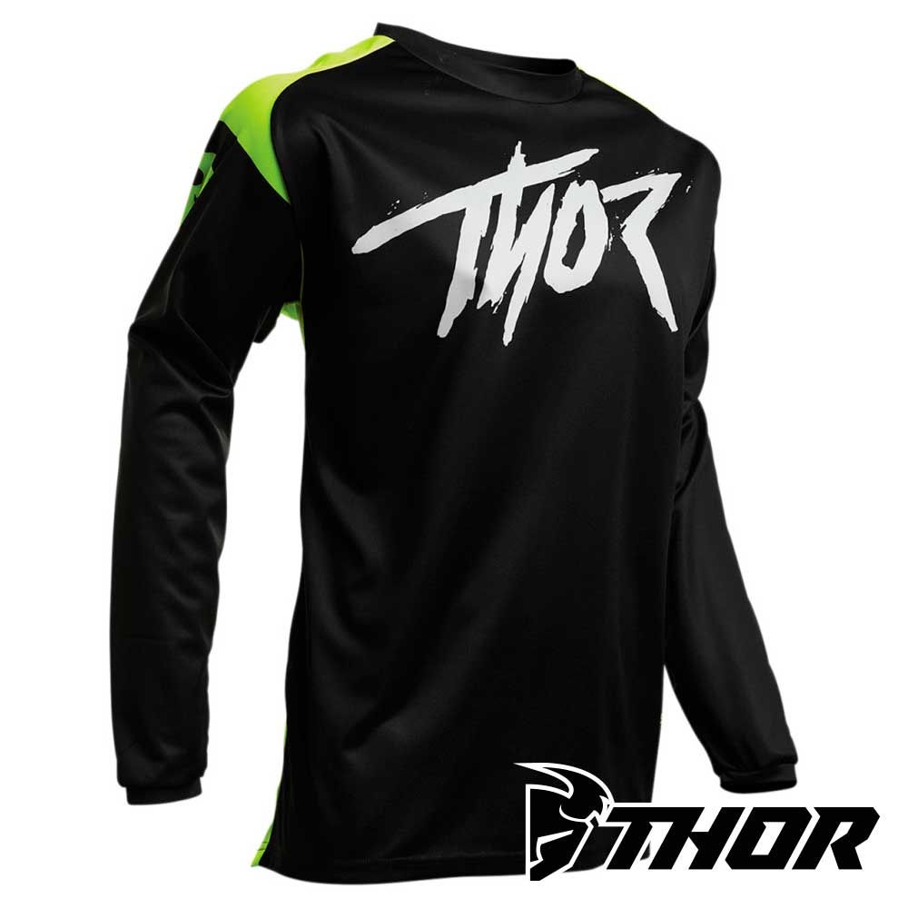 Maglia Cross Thor Sector Link Nero Giallo Fluo Taglia XL