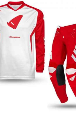 Completo Motocross Enduro Ufo Plast Bamberg Red White - Maglia L / Pantalone 52